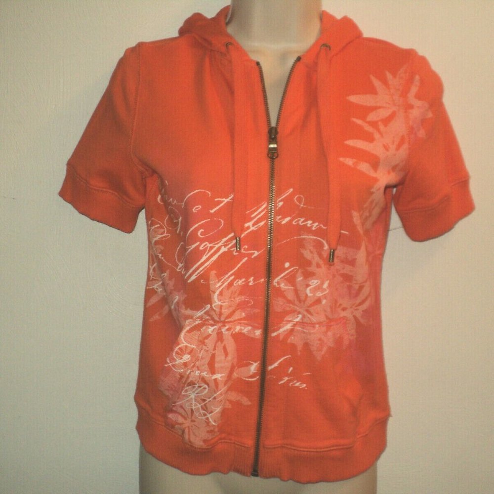 LRL Lauren Jeans Co Size Petite Hoodie Orange